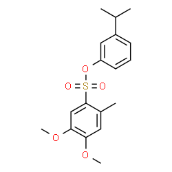 ChemSpider 2D Image | 3-Isopropylphenyl 4,5-dimethoxy-2-methylbenzenesulfonate | C18H22O5S