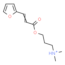 ChemSpider 2D Image | 3-{[3-(2-Furyl)acryloyl]oxy}-N,N-dimethyl-1-propanaminium | C12H18NO3