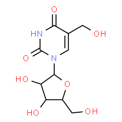 ChemSpider 2D Image | 5-(Hydroxymethyl)-1-pentofuranosyl-2,4(1H,3H)-pyrimidinedione | C10H14N2O7