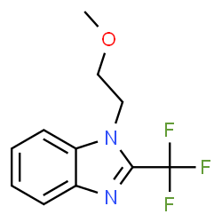 ChemSpider 2D Image | 1-(2-Methoxyethyl)-2-(trifluoromethyl)-1H-benzimidazole | C11H11F3N2O