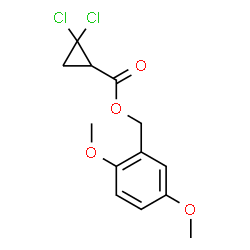ChemSpider 2D Image | 2,5-Dimethoxybenzyl 2,2-dichlorocyclopropanecarboxylate | C13H14Cl2O4