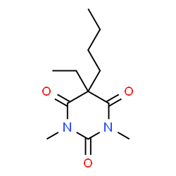 ChemSpider 2D Image | Barbituric acid, 5-butyl-5-ethyl-1,3-dimethyl- | C12H20N2O3