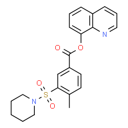 ChemSpider 2D Image | 8-Quinolinyl 4-methyl-3-(1-piperidinylsulfonyl)benzoate | C22H22N2O4S