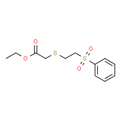 ChemSpider 2D Image | Ethyl {[2-(phenylsulfonyl)ethyl]sulfanyl}acetate | C12H16O4S2