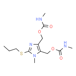 ChemSpider 2D Image | [1-methyl-2-(propylsulfanyl)-1H-imidazole-4,5-diyl]dimethanediyl bis(methylcarbamate) | C13H22N4O4S