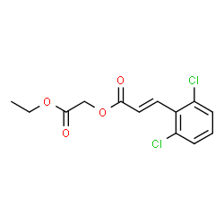 ChemSpider 2D Image | 2-Ethoxy-2-oxoethyl (2E)-3-(2,6-dichlorophenyl)acrylate | C13H12Cl2O4