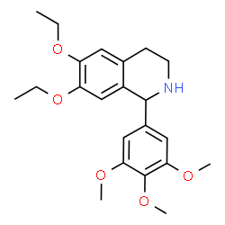 ChemSpider 2D Image | 6,7-Diethoxy-1-(3,4,5-trimethoxyphenyl)-1,2,3,4-tetrahydroisoquinoline | C22H29NO5