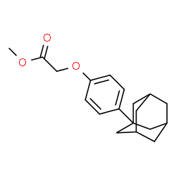 ChemSpider 2D Image | Methyl [4-(adamantan-1-yl)phenoxy]acetate | C19H24O3