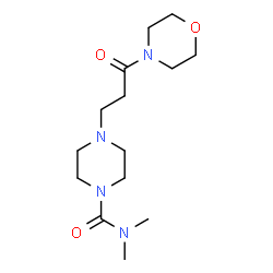 ChemSpider 2D Image | N,N-Dimethyl-4-[3-(4-morpholinyl)-3-oxopropyl]-1-piperazinecarboxamide | C14H26N4O3