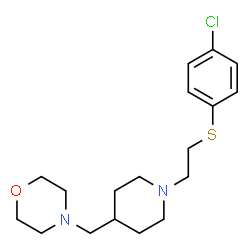 ChemSpider 2D Image | 4-[(1-{2-[(4-Chlorophenyl)sulfanyl]ethyl}-4-piperidinyl)methyl]morpholine | C18H27ClN2OS