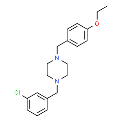 ChemSpider 2D Image | 1-(3-Chlorobenzyl)-4-(4-ethoxybenzyl)piperazine | C20H25ClN2O