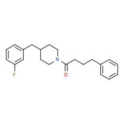 ChemSpider 2D Image | 1-[4-(3-Fluorobenzyl)-1-piperidinyl]-4-phenyl-1-butanone | C22H26FNO