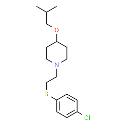 ChemSpider 2D Image | 1-{2-[(4-Chlorophenyl)sulfanyl]ethyl}-4-isobutoxypiperidine | C17H26ClNOS