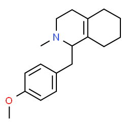 ChemSpider 2D Image | 1-(4-Methoxybenzyl)-2-methyl-1,2,3,4,5,6,7,8-octahydroisoquinoline | C18H25NO