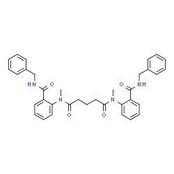 ChemSpider 2D Image | N,N'-Bis[2-(benzylcarbamoyl)phenyl]-N,N'-dimethylpentanediamide | C35H36N4O4