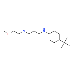 ChemSpider 2D Image | N-(2-Methoxyethyl)-N-methyl-N'-[4-(2-methyl-2-propanyl)cyclohexyl]-1,3-propanediamine | C17H36N2O