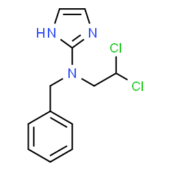 ChemSpider 2D Image | N-Benzyl-N-(2,2-dichloroethyl)-1H-imidazol-2-amine | C12H13Cl2N3