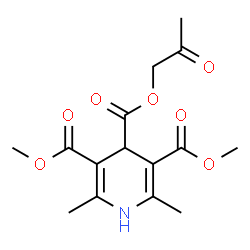ChemSpider 2D Image | 3,5-Dimethyl 4-(2-oxopropyl) 2,6-dimethyl-1,4-dihydro-3,4,5-pyridinetricarboxylate | C15H19NO7