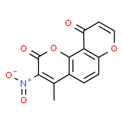 ChemSpider 2D Image | 4-Methyl-3-nitro-pyrano[2,3-f]chromene-2,10-dione | C13H7NO6
