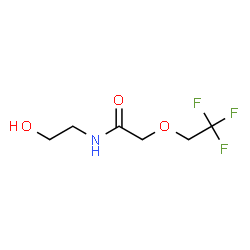 ChemSpider 2D Image | N-(2-Hydroxyethyl)-2-(2,2,2-trifluoroethoxy)acetamide | C6H10F3NO3