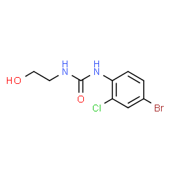 ChemSpider 2D Image | 1-(4-Bromo-2-chlorophenyl)-3-(2-hydroxyethyl)urea | C9H10BrClN2O2
