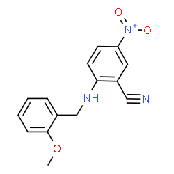 ChemSpider 2D Image | 2-[(2-Methoxybenzyl)amino]-5-nitrobenzonitrile | C15H13N3O3