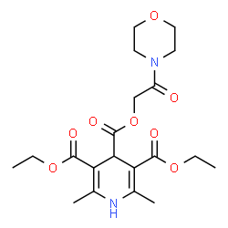ChemSpider 2D Image | 3,5-Diethyl 4-[2-(4-morpholinyl)-2-oxoethyl] 2,6-dimethyl-1,4-dihydro-3,4,5-pyridinetricarboxylate | C20H28N2O8