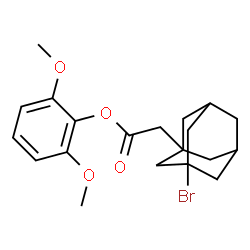 ChemSpider 2D Image | 2,6-Dimethoxyphenyl (3-bromoadamantan-1-yl)acetate | C20H25BrO4
