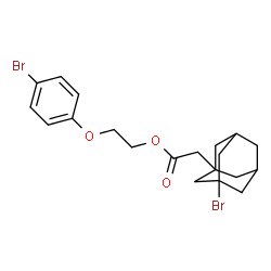 ChemSpider 2D Image | 2-(4-Bromophenoxy)ethyl (3-bromoadamantan-1-yl)acetate | C20H24Br2O3