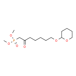 ChemSpider 2D Image | Dimethyl 2-oxo-7-(tetrahydro-2H-pyran-2-yloxy)heptylphosphonate | C14H27O6P