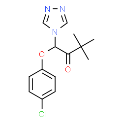 ChemSpider 2D Image | 1-(4-Chlorophenoxy)-3,3-dimethyl-1-(4H-1,2,4-triazol-4-yl)-2-butanone | C14H16ClN3O2