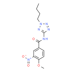 ChemSpider 2D Image | N-(2-Butyl-2H-tetrazol-5-yl)-4-methoxy-3-nitrobenzamide | C13H16N6O4