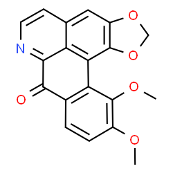 ChemSpider 2D Image | 11,12-Dimethoxy-8H-[1,3]benzodioxolo[6,5,4-de]benzo[g]quinolin-8-one | C19H13NO5