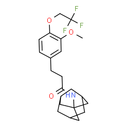 ChemSpider 2D Image | N-(Adamantan-1-yl)-3-[3-methoxy-4-(2,2,2-trifluoroethoxy)phenyl]propanamide | C22H28F3NO3