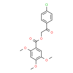 ChemSpider 2D Image | 2-(4-Chlorophenyl)-2-oxoethyl 2,4,5-trimethoxybenzoate | C18H17ClO6