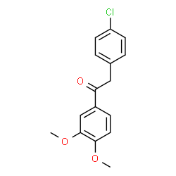 ChemSpider 2D Image | 2-(4-Chlorophenyl)-1-(3,4-dimethoxyphenyl)ethanone | C16H15ClO3