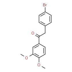 ChemSpider 2D Image | 2-(4-Bromophenyl)-1-(3,4-dimethoxyphenyl)ethanone | C16H15BrO3