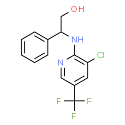 ChemSpider 2D Image | 2-{[3-Chloro-5-(trifluoromethyl)-2-pyridinyl]amino}-2-phenylethanol | C14H12ClF3N2O