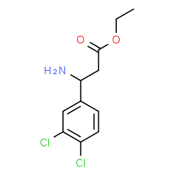 ChemSpider 2D Image | Ethyl 3-amino-3-(3,4-dichlorophenyl)propanoate | C11H13Cl2NO2