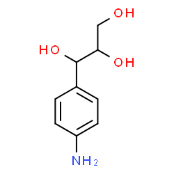 ChemSpider 2D Image | 1-(4-Aminophenyl)-1,2,3-propanetriol | C9H13NO3