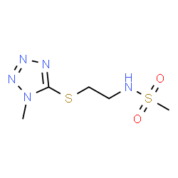 ChemSpider 2D Image | N-{2-[(1-Methyl-1H-tetrazol-5-yl)sulfanyl]ethyl}methanesulfonamide | C5H11N5O2S2