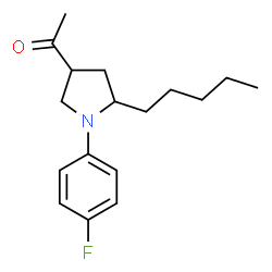 ChemSpider 2D Image | 1-[1-(4-Fluorophenyl)-5-pentyl-3-pyrrolidinyl]ethanone | C17H24FNO