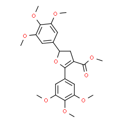 ChemSpider 2D Image | Methyl 2,5-bis(3,4,5-trimethoxyphenyl)-4,5-dihydro-3-furancarboxylate | C24H28O9