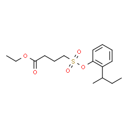 ChemSpider 2D Image | Ethyl 4-[(2-sec-butylphenoxy)sulfonyl]butanoate | C16H24O5S