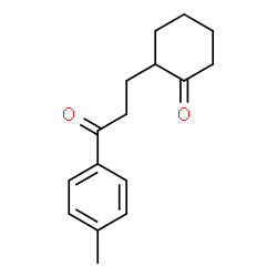 ChemSpider 2D Image | 2-(3-Oxo-3-p-tolyl-propyl)-cyclohexanone | C16H20O2