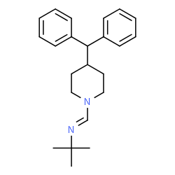 ChemSpider 2D Image | (E)-1-[4-(Diphenylmethyl)-1-piperidinyl]-N-(2-methyl-2-propanyl)methanimine | C23H30N2