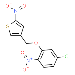 ChemSpider 2D Image | 4-[(5-Chloro-2-nitrophenoxy)methyl]-2-nitrothiophene | C11H7ClN2O5S