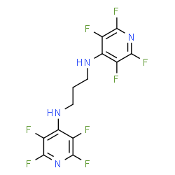 ChemSpider 2D Image | N,N'-Bis(2,3,5,6-tetrafluoro-4-pyridinyl)-1,3-propanediamine | C13H8F8N4