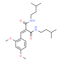 ChemSpider 2D Image | 2-(2,4-Dimethoxybenzylidene)-N,N'-bis(3-methylbutyl)malonamide | C22H34N2O4