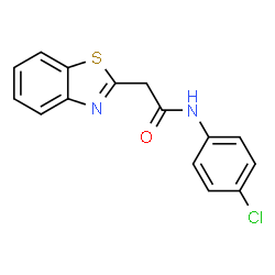 ChemSpider 2D Image | 2-Benzothiazol-2-yl-N-(4-chloro-phenyl)-acetamide | C15H11ClN2OS